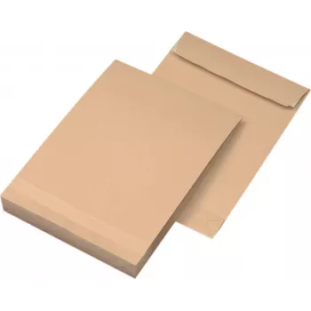 Versandtaschen MAILmedia B4 braun mit 4,0 cm Falte, 100er-Pack