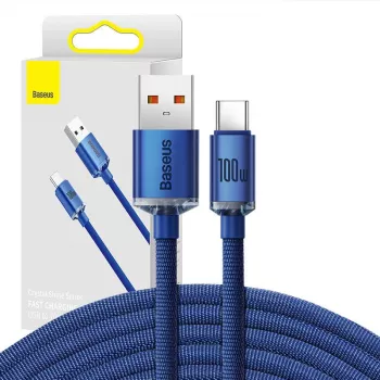 Baseus Crystal Shine Kabel USB auf USB-C, 100W, 2m (blau)