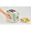 Ariete 155 Design 2-Scheiben-Toaster mit Sandwichkörben, 6 Bräunungsstufen, 810 W, Edelstahlgehäuse, herausnehmbare Krümelschublade, Pastellgrün