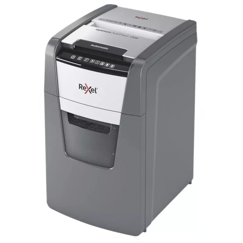 Rexel AutoFeed+ 130M Aktenvernichter Mikroschnitt 55 dB Schwarz, Grau