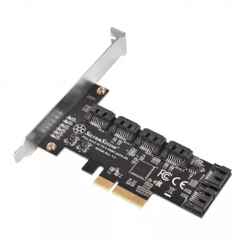 SILVERSTONE Serial ATA Controller SST-ECS06 — PCIe-Karte mit 6 SATA-Ports