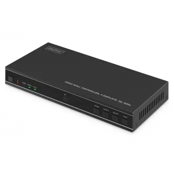 Video Wall Controller DIGITUS DS-55358 – 4 Displays, bis zu 4K (3840×2160) @30Hz, DisplayPort 1.2a, Metallgehäuse, Tastensteuerung