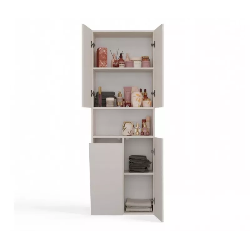 Badezimmerschrank Nel DK 1K Korb Kaschmirfarbe