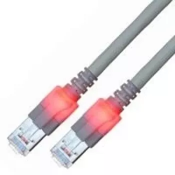 EasyLan saCon DualBoot LED-Patchkabel S/FTP Cat.6 5m Grau - Kabel - Netzwerk