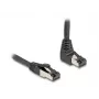 Netzwerkkabel DeLOCK RJ45 Cat.8.1 90° Aufwärts gewinkelt / Gerade 1 m Schwarz