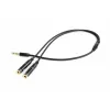 Audio-Adapter Gembird CCA-417M 2×3,5mm Stecker auf 3,5mm Buchse, 0,2 m, schwarz
