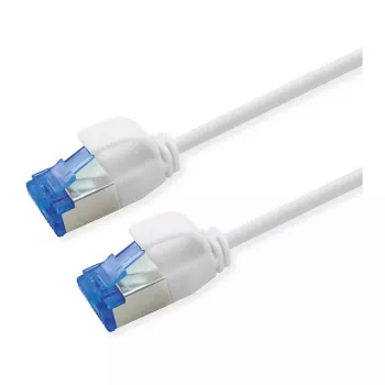 ROLINE Patchkabel Cat.6A (Klasse EA) S/FTP (PiMF), LSOH, PoE, weiß, 0,3 m
