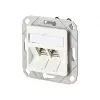 METZ CONNECT BTR C6A Modul 2 Port 180° UPk - Anschlussdose, Unterputz - RJ-45 X 2 - Reinweiß, RAL 9010 (130B11D21102-E)