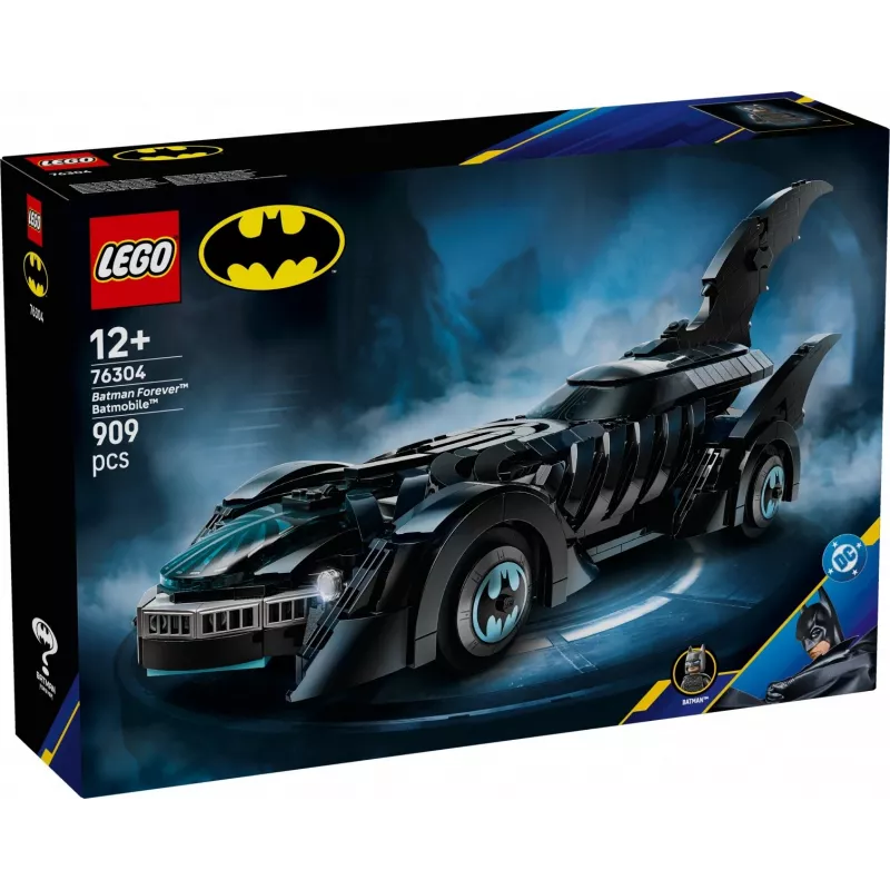 LEGO Konstruktionsset DC Super Heroes Batman Forever Batmobil 76304 — 909 Teile, 1 Minifigur, empfohlenes Alter 12+