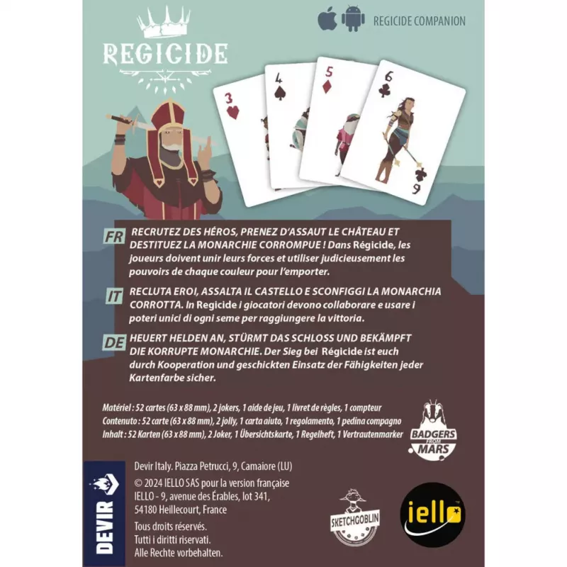 Regicide, Kartenspiel