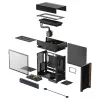 Desktop-PC-Gehäuse DeepCool CL6600 Schwarz — unterstützt ATX/PS2/SFX/SFX-L-Netzteile, 140-mm-Frontlüfter, 120/140-mm-Deckel/Rückseite, 2,5/3,5-Zoll-Laufwerke