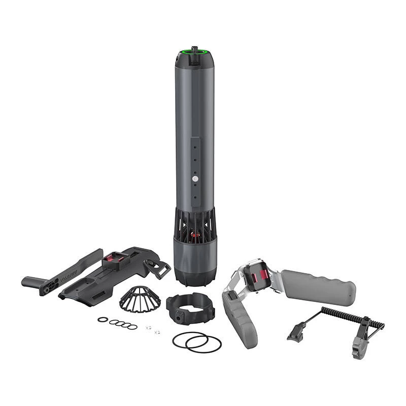 Unterwasser-Scooter VidaXL WAYDOO max. Tiefe 60 m IP68 Li-Ion-Akku 56 min Laufzeit 377×70×70 mm Schwarz