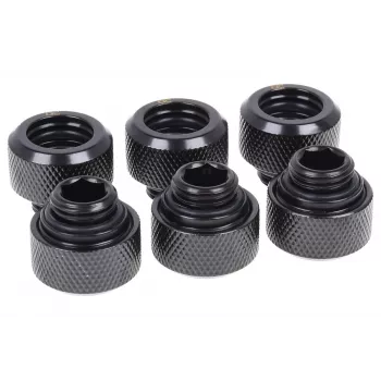 Anschlussset Alphacool 17377 – Messing, schwarz, Höhe 16 mm, Durchmesser 21 mm für Flüssigkeitskühlung