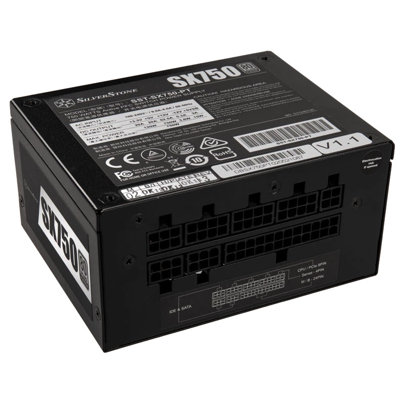 Netzteil SILVERSTONE SX750 Platinum 750W 80 Plus Platinum, SFX-L Formfaktor
