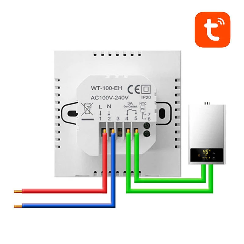 Smart-Thermostat Avatto ZWT100 Zigbee 3A Tuya – Thermostat-Steuerung mit Zigbee-Konnektivität, 3A-Ausgang
