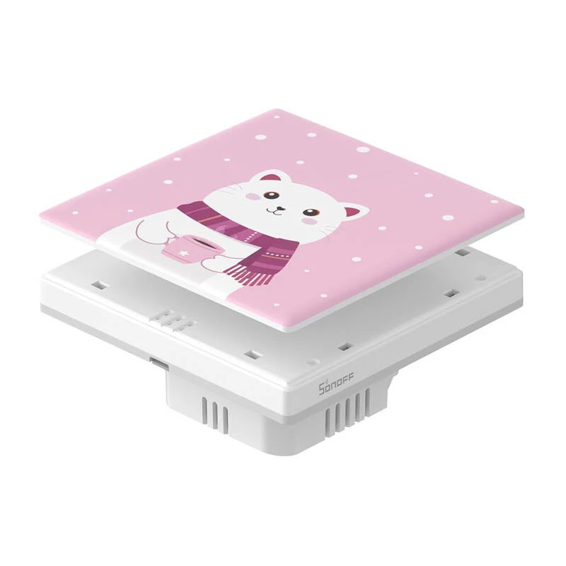 Dekorative Abdeckung Sonoff T5-1C-86-cartoon für Touch-Schalter — Einfach-Rahmen 86x86 mm Blende