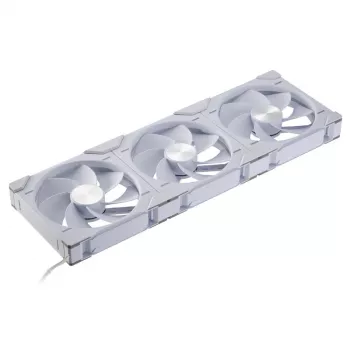 Phanteks D30-140 140mm Weiß PWM Gehäuselüfter 3er-Pack — 140x30 mm, 250–1800 U/min, FDB