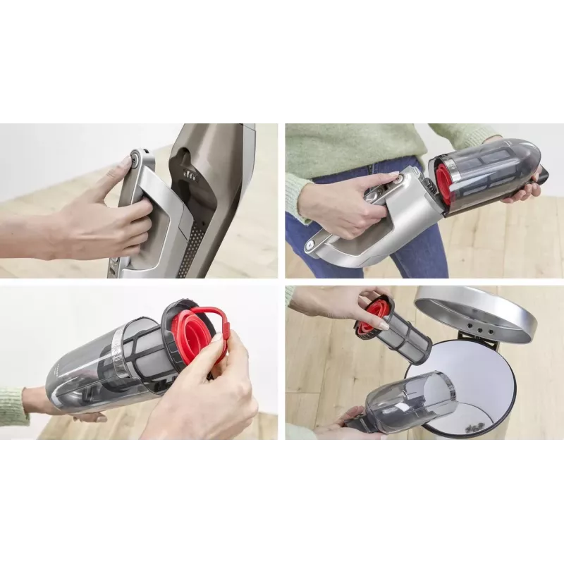 Bosch BBH3ALL23 Stabstaubsauger/Handstaubsauger 2-in-1 Stabstaubsauger Batterie Trocken Beutellos 0,4 l Champagner, Metallic