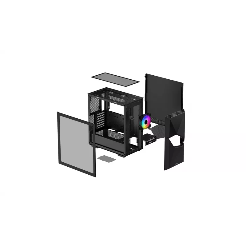 Deepcool | MID TOWER CASE | CYCLOPS BK | Seitenfenster | Schwarz | Mid-Tower | Netzteil inklusive Nein | ATX PS2