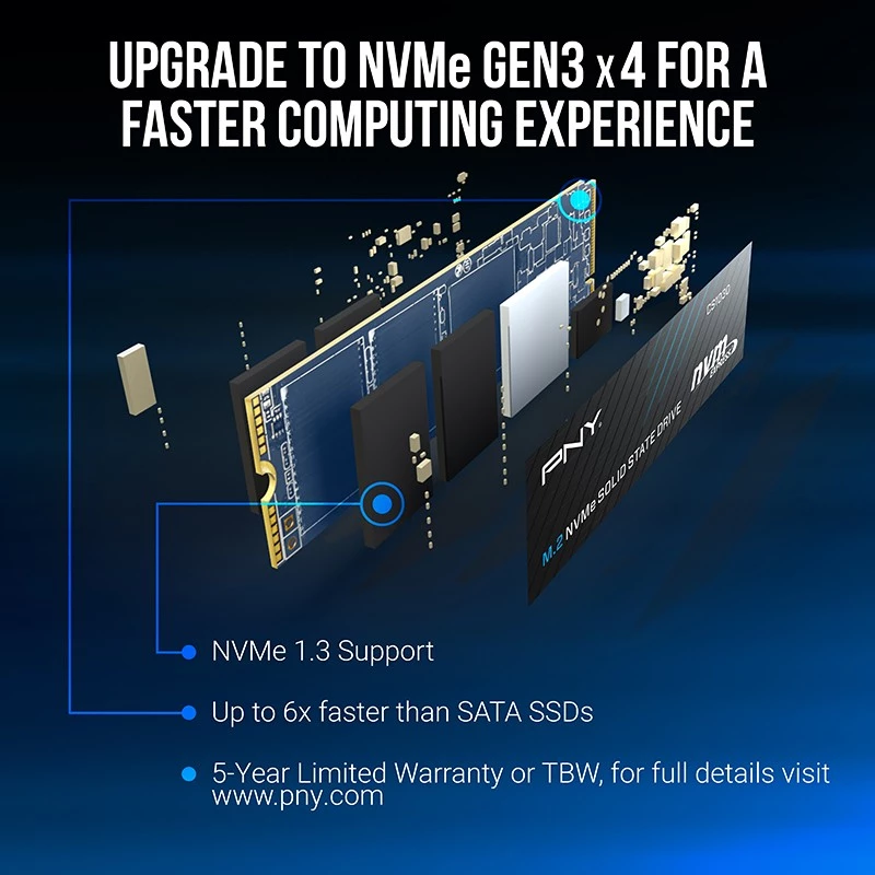 SSD PNY 2TB M.2 PCI Express 3.0 NVMe CS1030