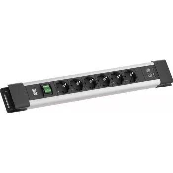 Steckdosenleiste Bachmann CONNECTUS BM005920 — 6x CEE7-Steckdosen, 1x USB-A 22W, 2,0 m Kabel