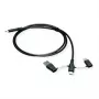 ROLINE USB 2.0 Kabel Typ C ST/ST mit Datenblockierungsadaptern A und C - Kabel - Digital/Daten