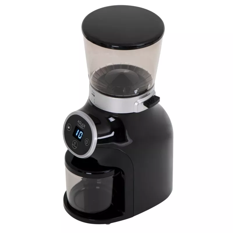 Professionelle Kaffeemühle, Stahlmahlwerk, 31 Mahlgradeinstellungen, Café 90g/m, Adler, AD4450, 300, Schwarz