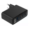 Gembird TA-UC-PDQC100LCD-01-BK Ladegerät für Mobilgeräte, Laptop, Smartphone, Schwarz, AC-Schnellladung, Innenbereich