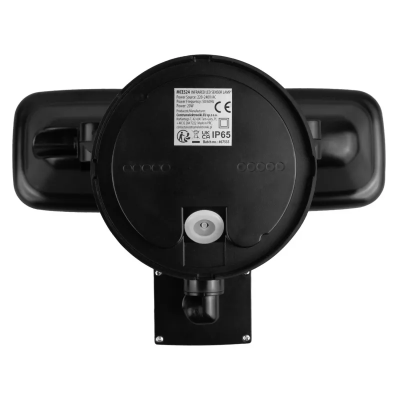LED-Wandleuchte MACLEAN MCE524 mit PIR-Bewegungsmelder, Modell MCE524 B