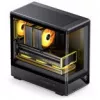Computer case Jonsbo D200 midi-tower mATX tempered glass mini temp display Schwarz