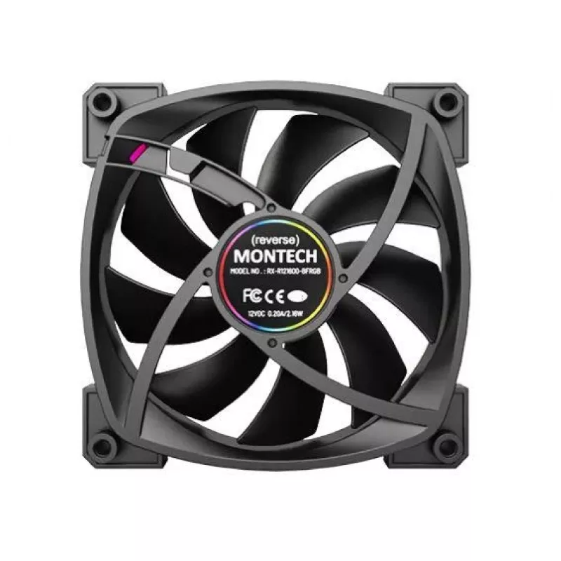 Montech RX120 PWM Computergehäuselüfter 12 cm Schwarz 3 St.