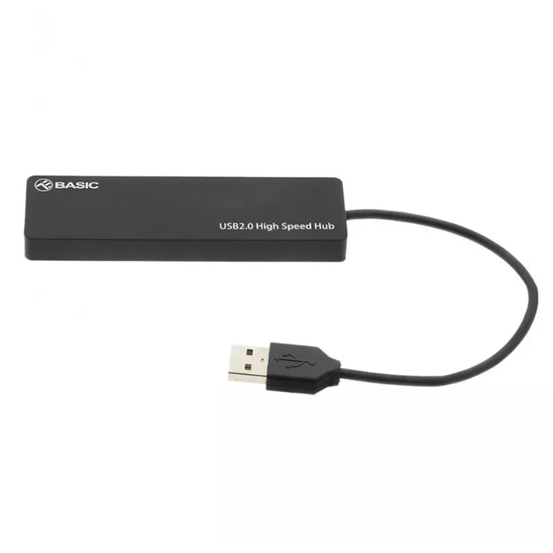 USB-Hub Tellur Basic 4-Port USB 2.0 — schwarz, 4x USB-A-Anschlüsse