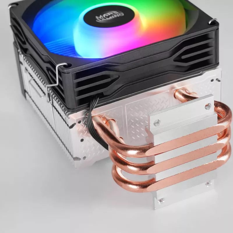 Air cooler TACENS Mars Gaming MCPU-X3, 90 mm fan, TDP 150 W, Kompatibel LGA/AM4/AM5, Schwarz
