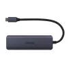 UNITEK uHUB Q4 USB-Hub Typ-C 5000 Mbit/s Grau