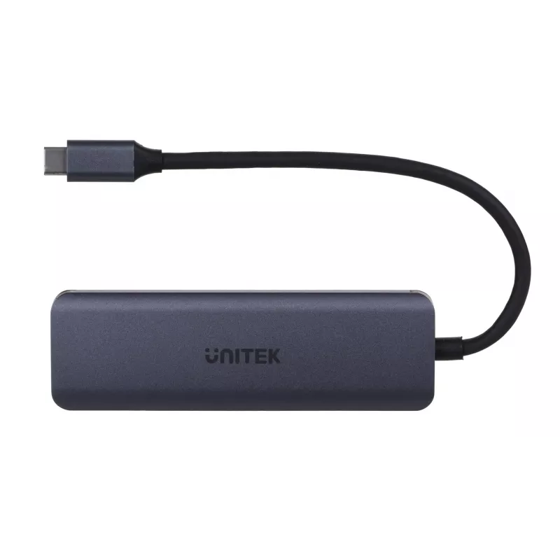 UNITEK uHUB Q4 USB-Hub Typ-C 5000 Mbit/s Grau