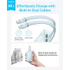 Anker Powerbank mit integriertem USB-C- und Lightning-Kabel | A1680031 | 10000 mAh | 30W | Blau