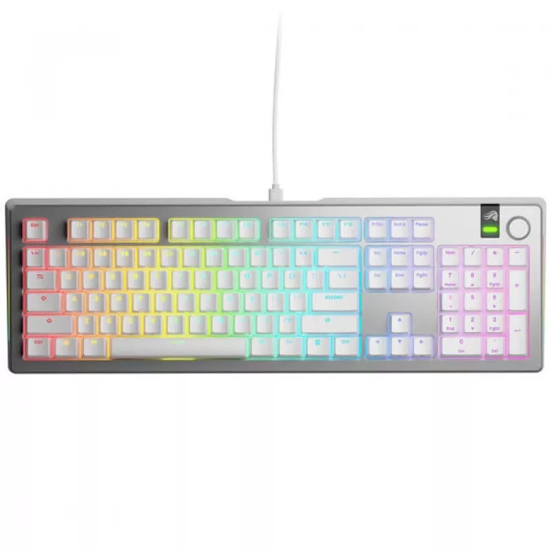 Mechanische Tastatur GLORIOUS GMMK 3 Pro 100% Pre-Built ANSI US-Layout, Fox-Switches, Silber