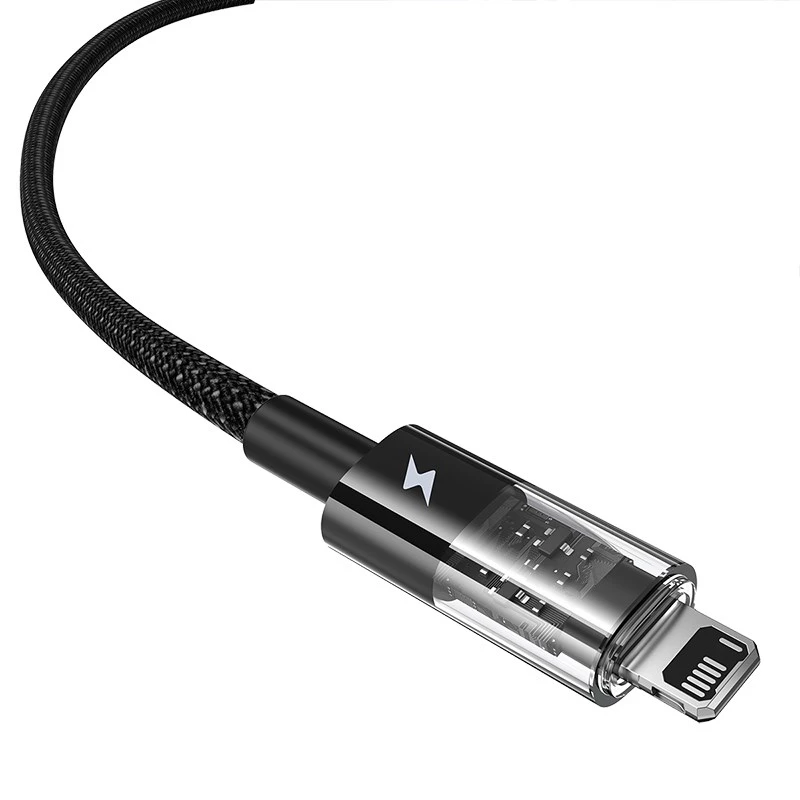 Baseus Gem USB-zu-IP 2,4A Schnellladekabel 2 m Schwarz