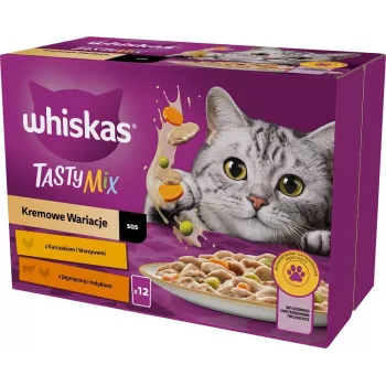 WHISKAS Leckere Mischung – Nassfutter für Katzen – 12x85g