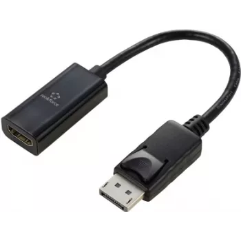 Renkforce RF-5596324 DisplayPort-Konverter [1x DisplayPort-Stecker – 1x HDMI-Buchse] Schwarz DisplayPort 1.2 23 cm (RF-5596324)