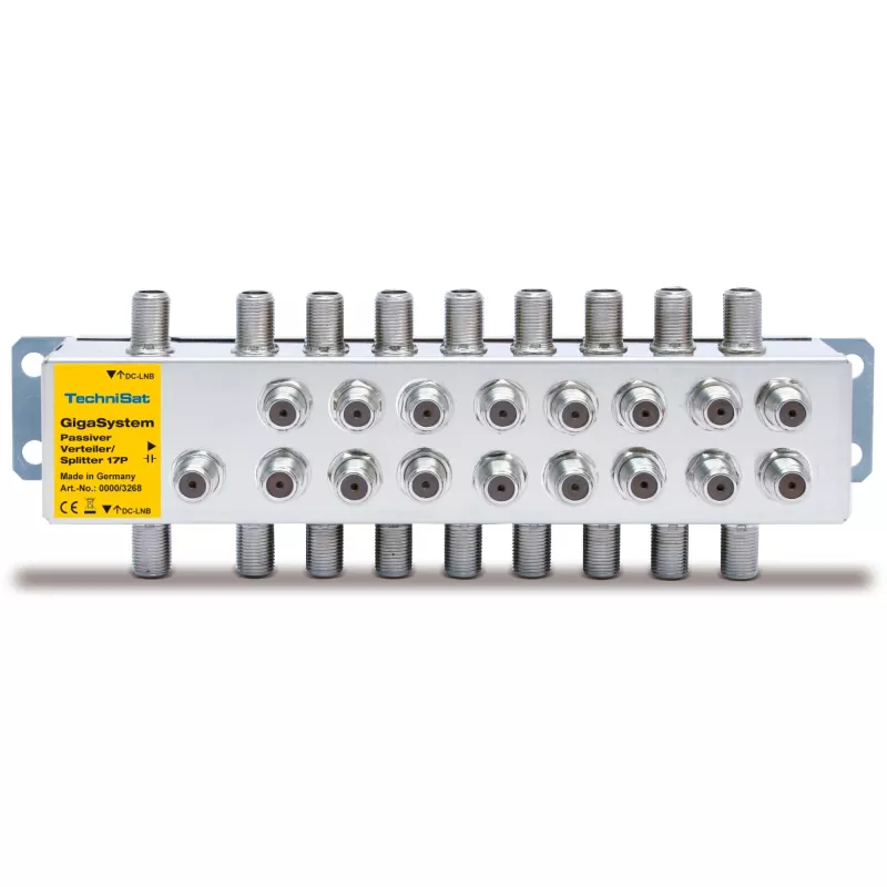 Passiver Verteiler TECHNISAT 17/P silber – passiver Signal-Splitter für TV/SAT-Verteilung