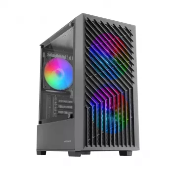 PC-Gehäuse TACENS Mars Gaming MC-VORTEX Mini Tower Mini-ITX/Micro-ATX Tempered Glass Schwarz, 3x120mm, 27,3 cm GPU, 162 mm CPU-Kühler