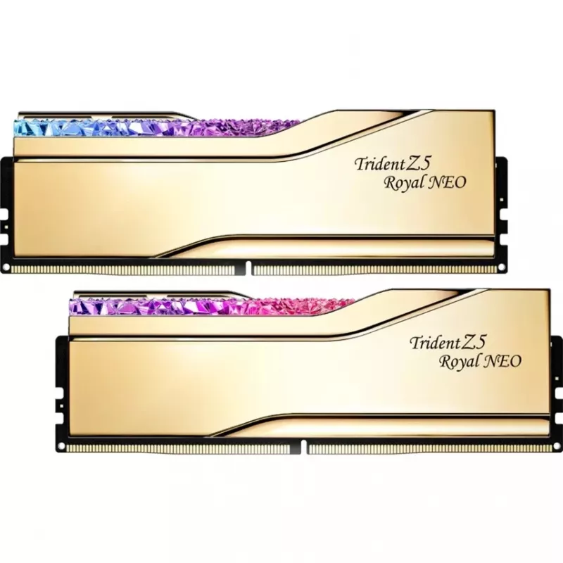 DIMM 32 GB DDR5-6000 (2x 16 GB) Dual-Kit, Arbeitsspeicher gold, F5-6000J2836G16GX2-TR5NG, Trident Z5 Royal Neo, AMD EXPO