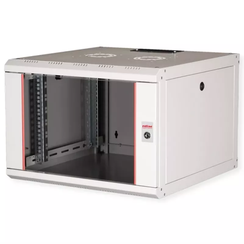 Wandmontage-Serverschrank ROLINE PRO 7, 7 HE, 19 Zoll, 600x600 mm, grau