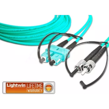 Lightwin LDP-50 SC-ST 3.0 OM3 Glasfaserkabel 3 m Aqua-Farbe (LDP-50 SC-ST 3.0 OM3)