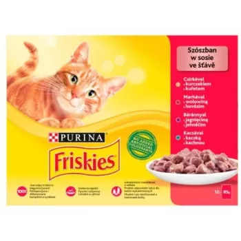 Friskies Mix Fleisch - Nassfutter für Katzen - 12 x 85 g