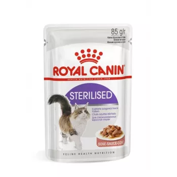 ROYAL CANIN FHN Sterilised in Soße – Nassfutter für ausgewachsene Katzen – 12x85g