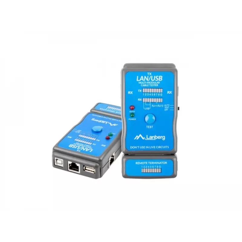 Lanberg NT-0403 Netzwerkkabeltester PoE-Tester Blau