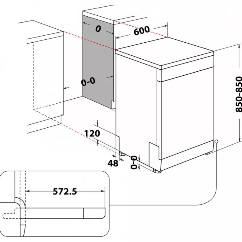 Indesit D2F HD624 AS Geschirrspüler Freistehend 14 Maßgedecke