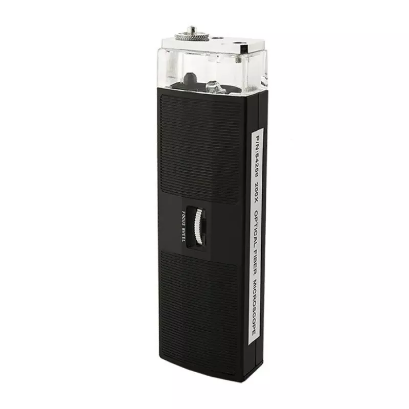 Qoltec 54258 Handmikroskop für Glasfaser, 200-fache Vergrößerung
